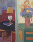 Load image into Gallery viewer, Vintage Mid Century Interior Oil Painting From Sweden 1952