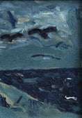 Load image into Gallery viewer, Vintage Mid Century Seascape Oil Painting From Sweden by L Herder