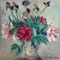 Load image into Gallery viewer, Vintage Mid Century Still Life Floral Oil Painting From Sweden