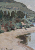 Load image into Gallery viewer, Mid Century Original Landscape Oil Painting From Sweden