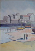 Load image into Gallery viewer, Mid Century Vintage Original Coastal Oil Painting From Sweden