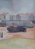 Load image into Gallery viewer, Mid Century Vintage Original Coastal Oil Painting From Sweden