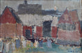 Load image into Gallery viewer, Charming Swedish Vintage Original Village Oil Painting