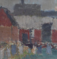 Load image into Gallery viewer, Charming Swedish Vintage Original Village Oil Painting