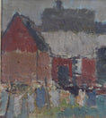 Load image into Gallery viewer, Charming Swedish Vintage Original Village Oil Painting