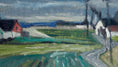 Load image into Gallery viewer, Vintage Farmhouse Oil Painting From Sweden by J Bören