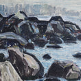 Load image into Gallery viewer, Mid Century Original Coastal Oil Painting From Sweden