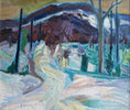 Load image into Gallery viewer, Vintage Art Original Winterscape Oil Painting From Sweden 1939