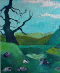 Load image into Gallery viewer, Vintage Art Room Original Landscape Oil Painting by G Turèn Sweden