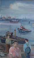 Load image into Gallery viewer, Vintage Art Room Mid Century Original Oil Painting from Sweden