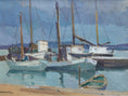 Load image into Gallery viewer, Vintage Art Room Original Coastal Oil Painting from Sweden