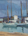 Load image into Gallery viewer, Vintage Art Room Original Coastal Oil Painting from Sweden
