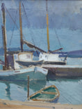 Load image into Gallery viewer, Vintage Art Room Original Coastal Oil Painting from Sweden