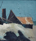 Load image into Gallery viewer, Mid Century Original Oil Painting From Sweden by K Christensen