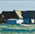 Load image into Gallery viewer, Original Vintage Mid Century Farmhouse Oil Painting Sweden