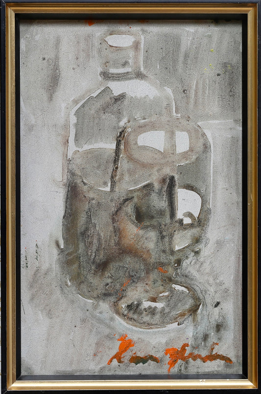 Vintage Mid Century Still Life Oil Painting From Sweden by L Herder