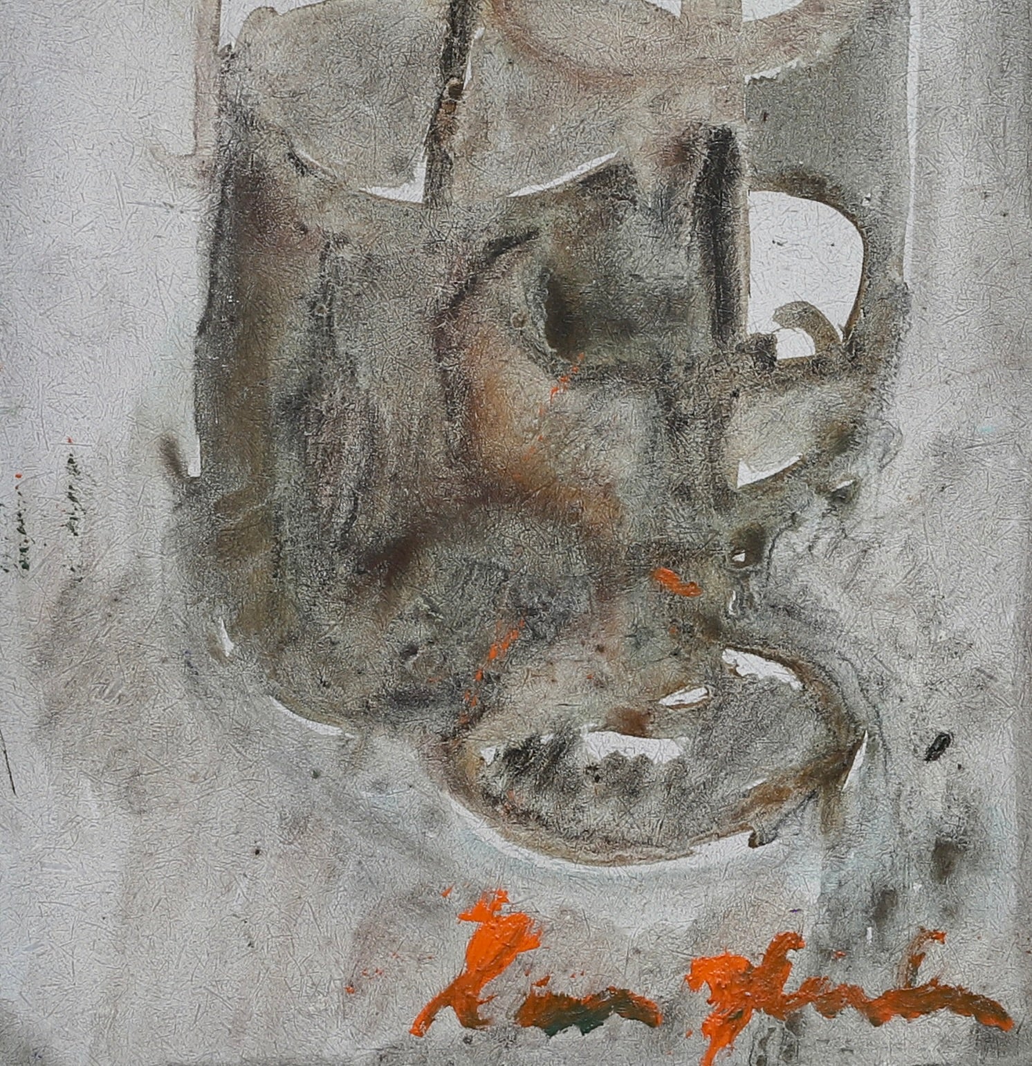 Vintage Mid Century Still Life Oil Painting From Sweden by L Herder