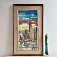 Load image into Gallery viewer, Vintage Mid Century Cityscape Painting From Sweden