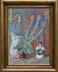 Load image into Gallery viewer, Vintage Art Room Original Still Life Oil Painting from Sweden 1933