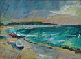 Load image into Gallery viewer, Mid Century Original Coastal Oil Painting Woldemar Tank From Sweden
