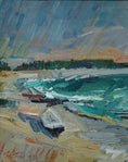 Load image into Gallery viewer, Mid Century Original Coastal Oil Painting Woldemar Tank From Sweden