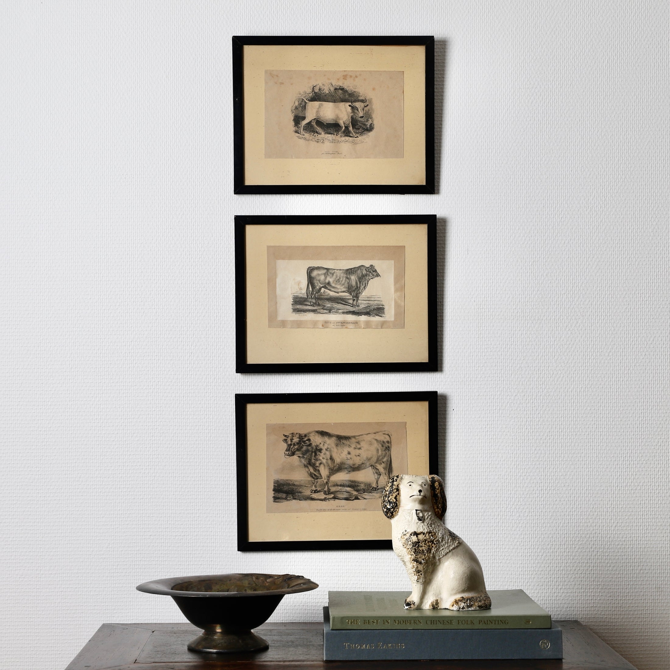 Three Vintage Cow Prints From Sweden