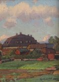 Load image into Gallery viewer, Vintage Art Room Original Landscape Oil Painting From Sweden
