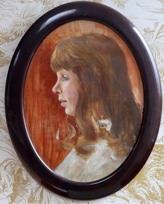 Vintage Art Room Girl's Portrait Sweden