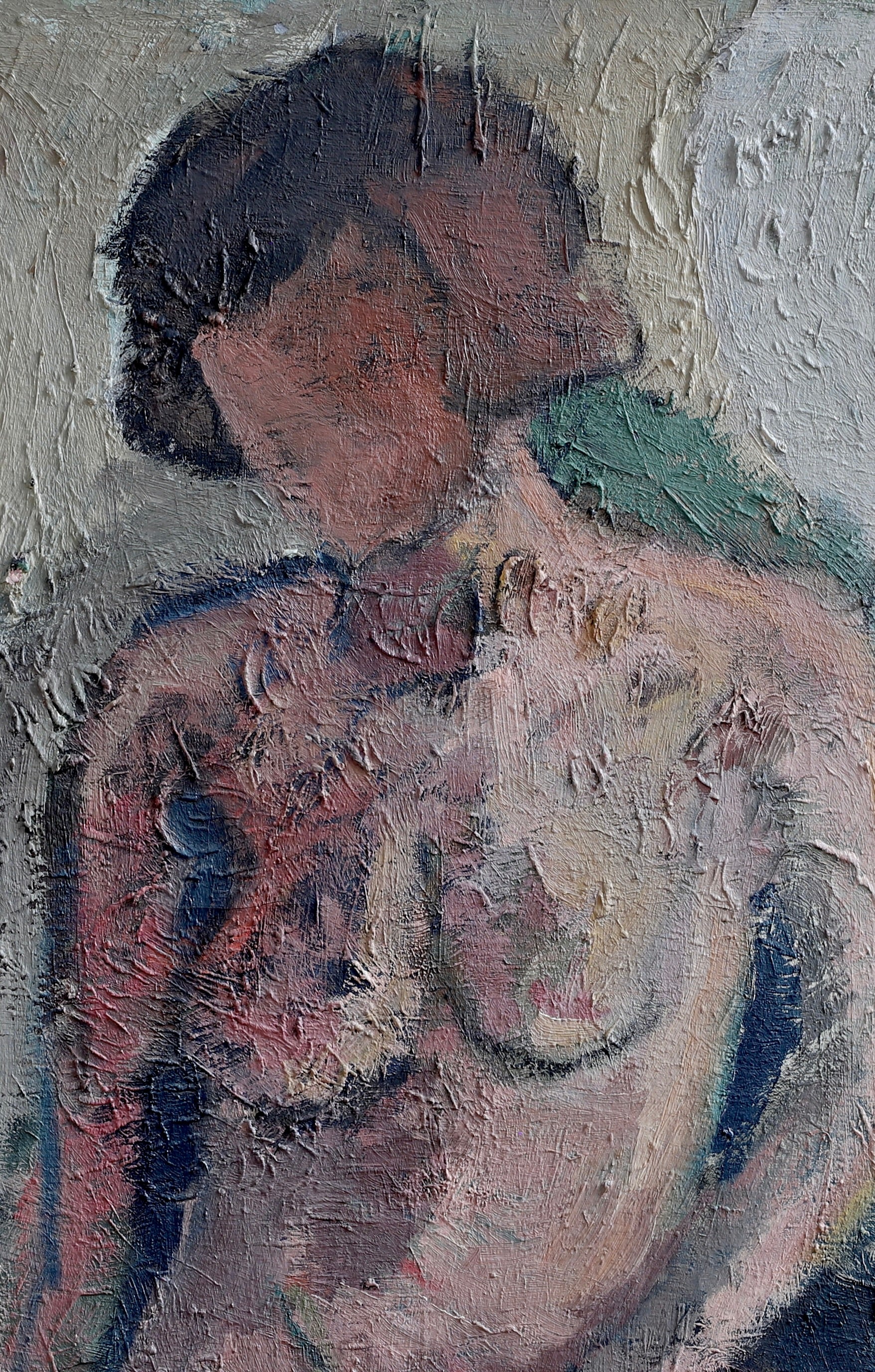 Original Mid Century Figurative Painting From Sweden