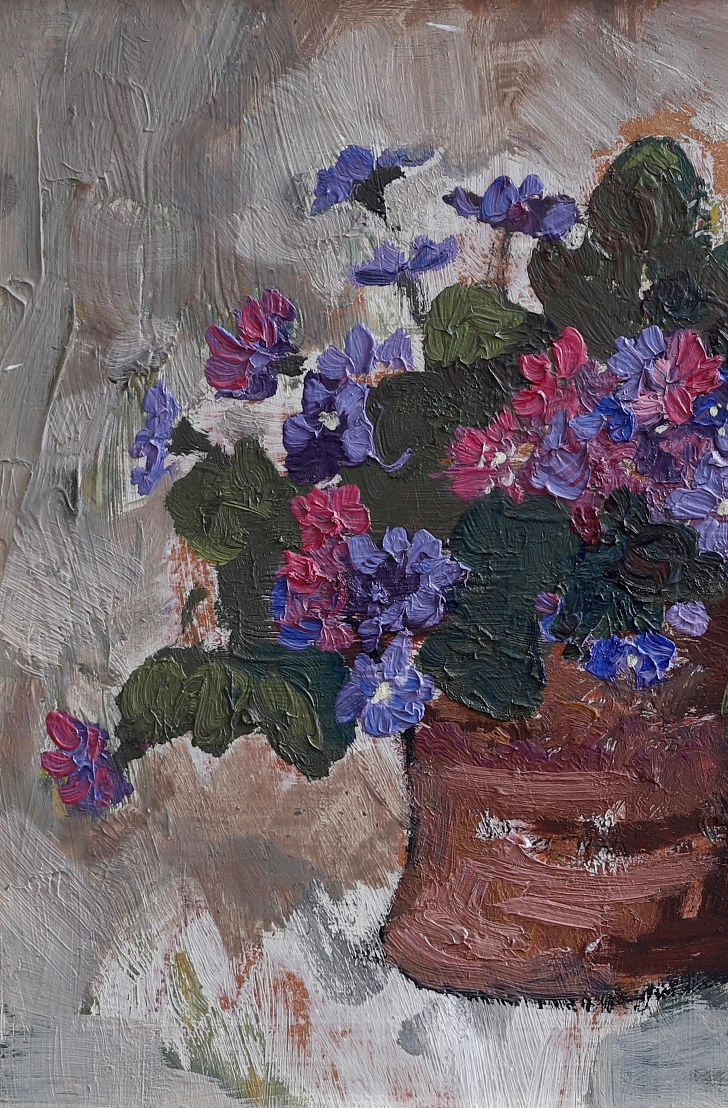 Original Still Life Floral Oil Painting Sweden 1974