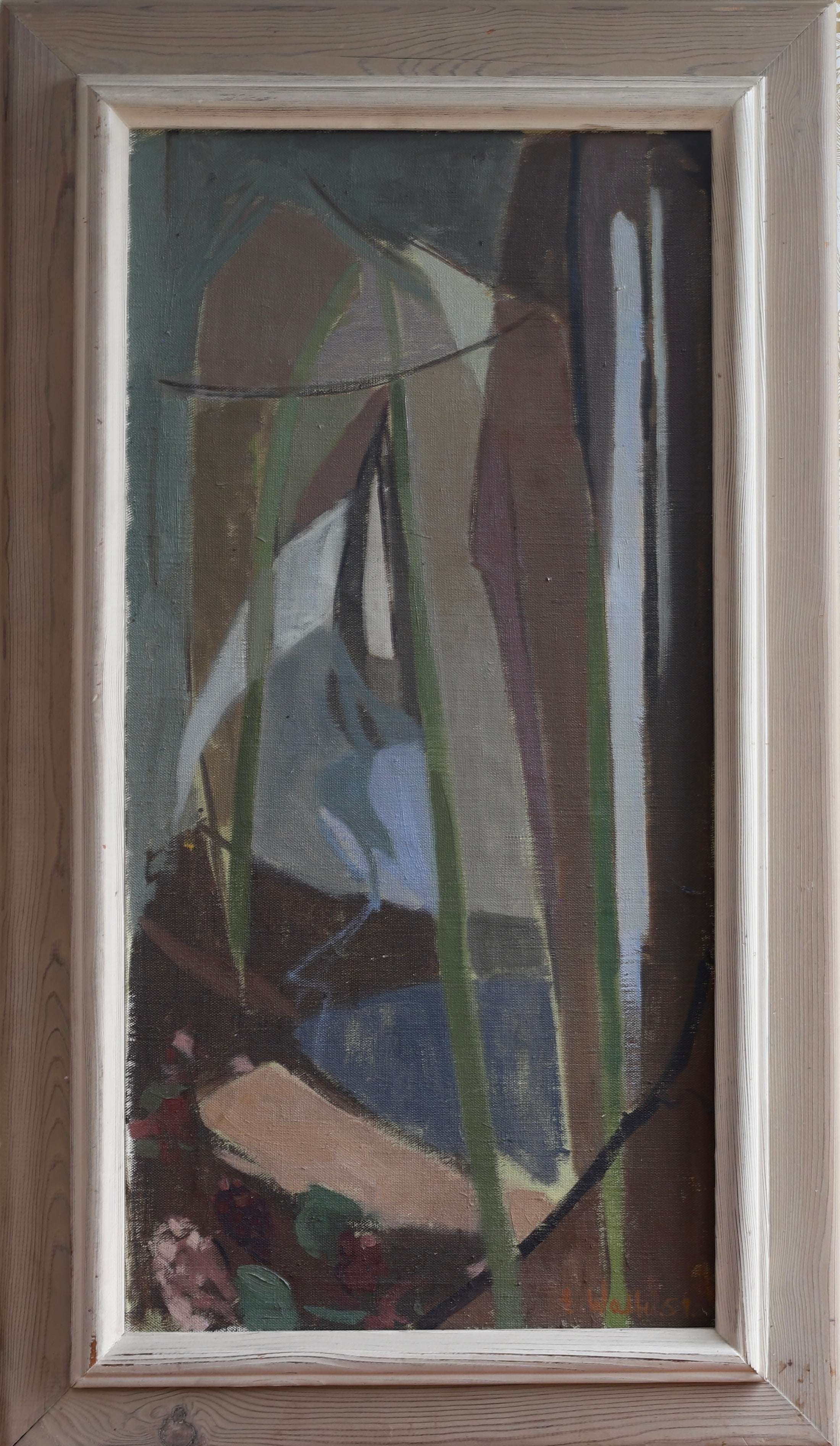 RESERVED Mid Century Original Abstract Oil Painting from Sweden By E Persson