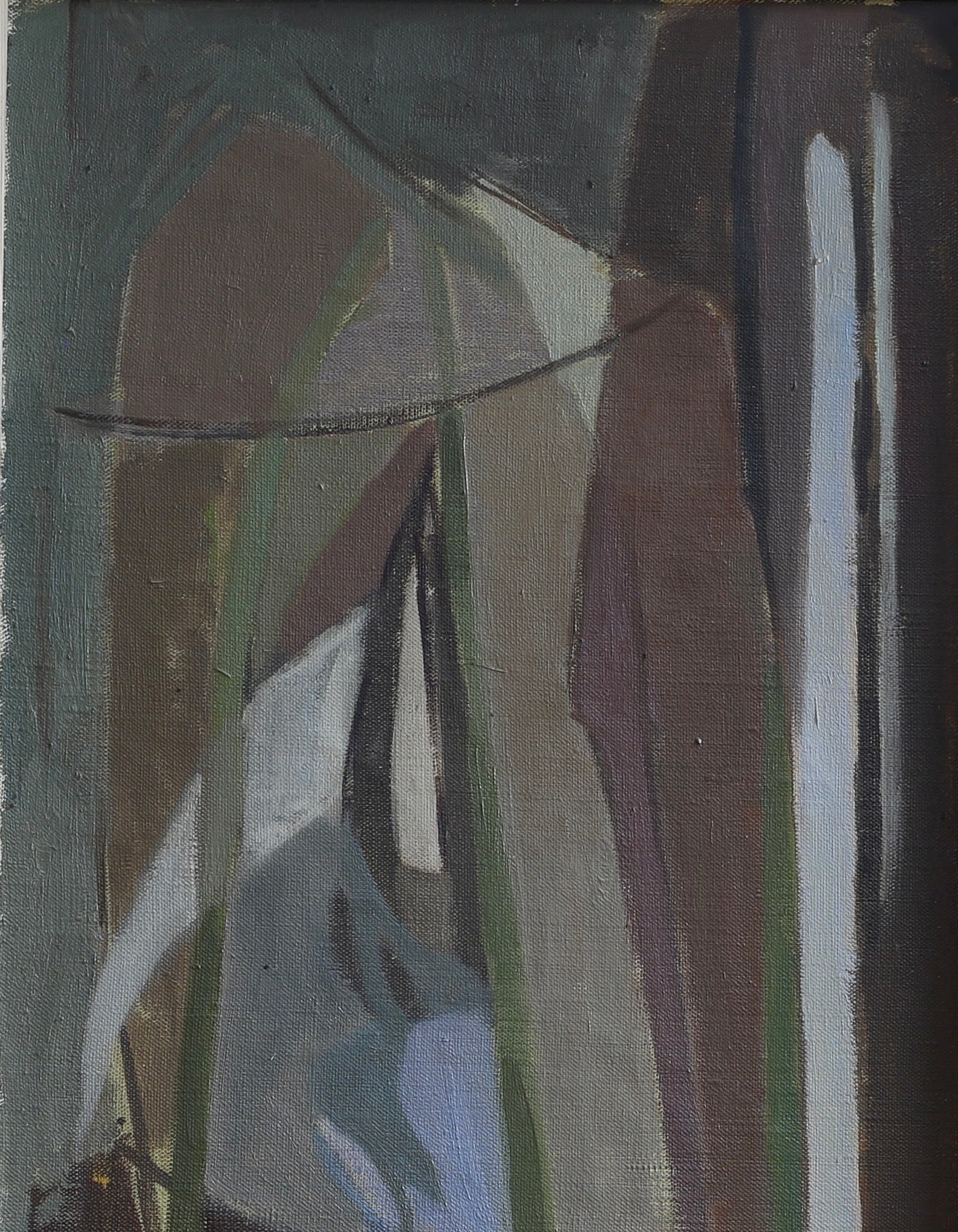 RESERVED Mid Century Original Abstract Oil Painting from Sweden By E Persson