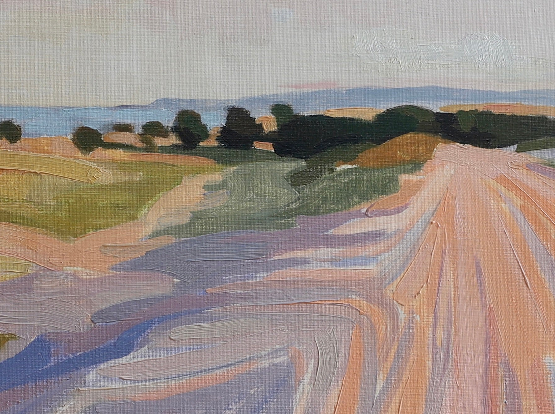 Mid Century Original Landscape Oil Painting from Sweden By E Persson