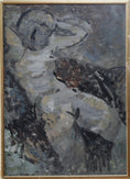 Load image into Gallery viewer, Original Mid Century Figurative Painting From Sweden 1961