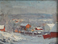 Load image into Gallery viewer, Vintage Art Room Original Oil Painting from Sweden 1952