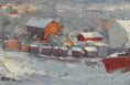 Load image into Gallery viewer, Vintage Art Room Original Oil Painting from Sweden 1952