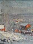 Load image into Gallery viewer, Vintage Art Room Original Oil Painting from Sweden 1952