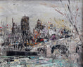 Load image into Gallery viewer, Mid Century Original Parisian Cityscape Oil Painting from Sweden