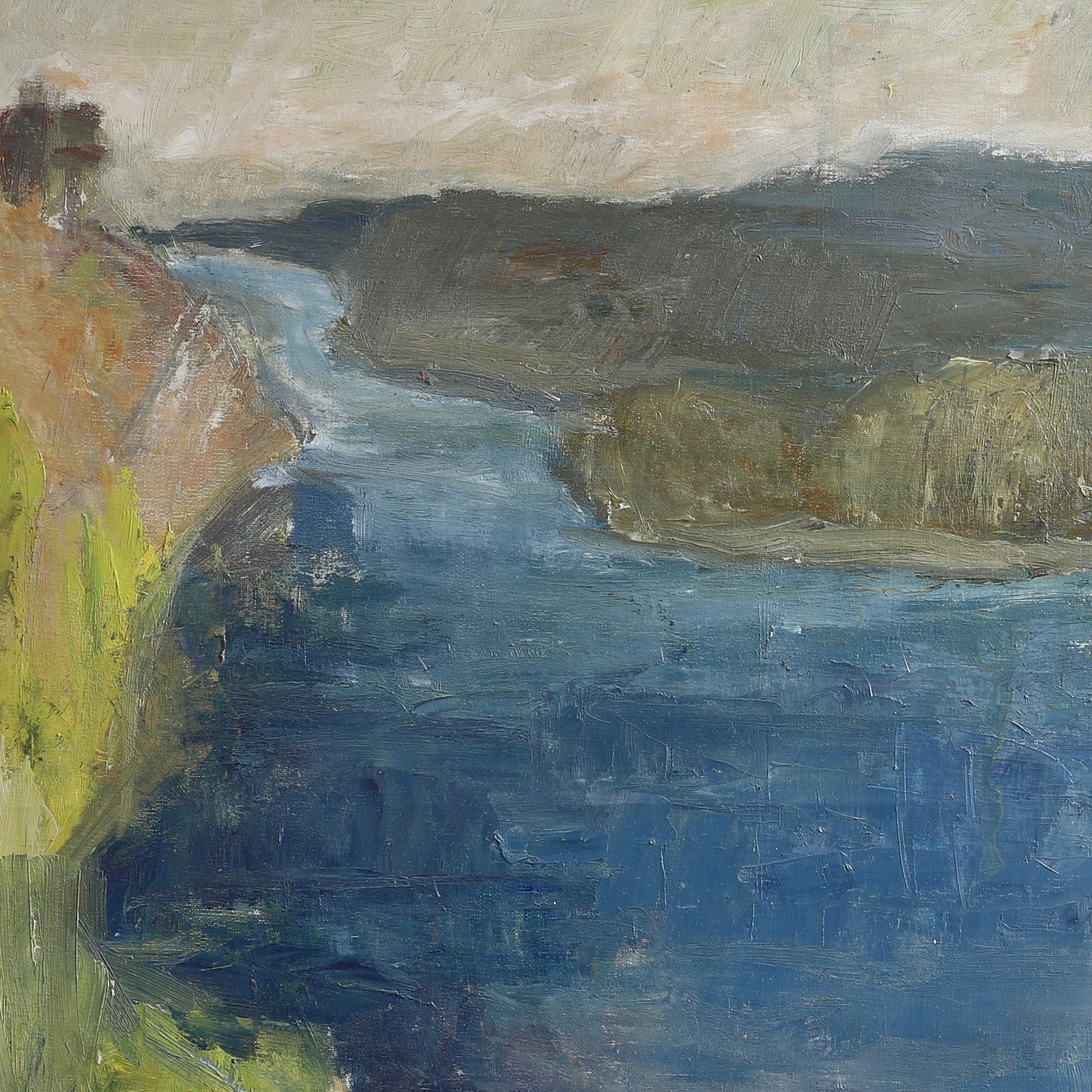 Vintage Art Room Mid Century Oil Painting from Sweden 1960