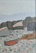 Load image into Gallery viewer, Mid Century Vintage Art Coastal Oil Painting from Sweden