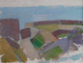 Load image into Gallery viewer, Mid Century Original Vintage Harbor Oil Painting from Sweden