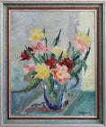 Load image into Gallery viewer, Vintage Art Room Original Floral Still Life Oil Painting Sweden