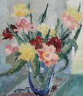 Load image into Gallery viewer, Vintage Art Room Original Floral Still Life Oil Painting Sweden
