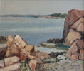 Load image into Gallery viewer, Mid Century Vintage Art Coastal Oil Painting from Sweden