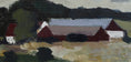 Load image into Gallery viewer, Mid Century Original Vintage Farmhouse Oil Painting from Sweden