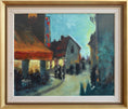 Load image into Gallery viewer, Mid Century Original Cityscape Oil Painting from Sweden