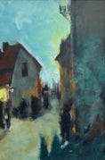 Load image into Gallery viewer, Mid Century Original Cityscape Oil Painting from Sweden