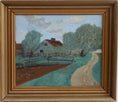 Load image into Gallery viewer, Vintage Art Mid Century Farmhouse Oil Painting From Sweden
