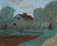 Load image into Gallery viewer, Vintage Art Mid Century Farmhouse Oil Painting From Sweden