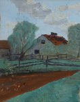 Load image into Gallery viewer, Vintage Art Mid Century Farmhouse Oil Painting From Sweden